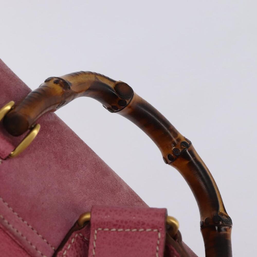 GUCCI Backpack Suede Pink Gold 003 2058 0016 Auth 144974 - Picture 8 of 16